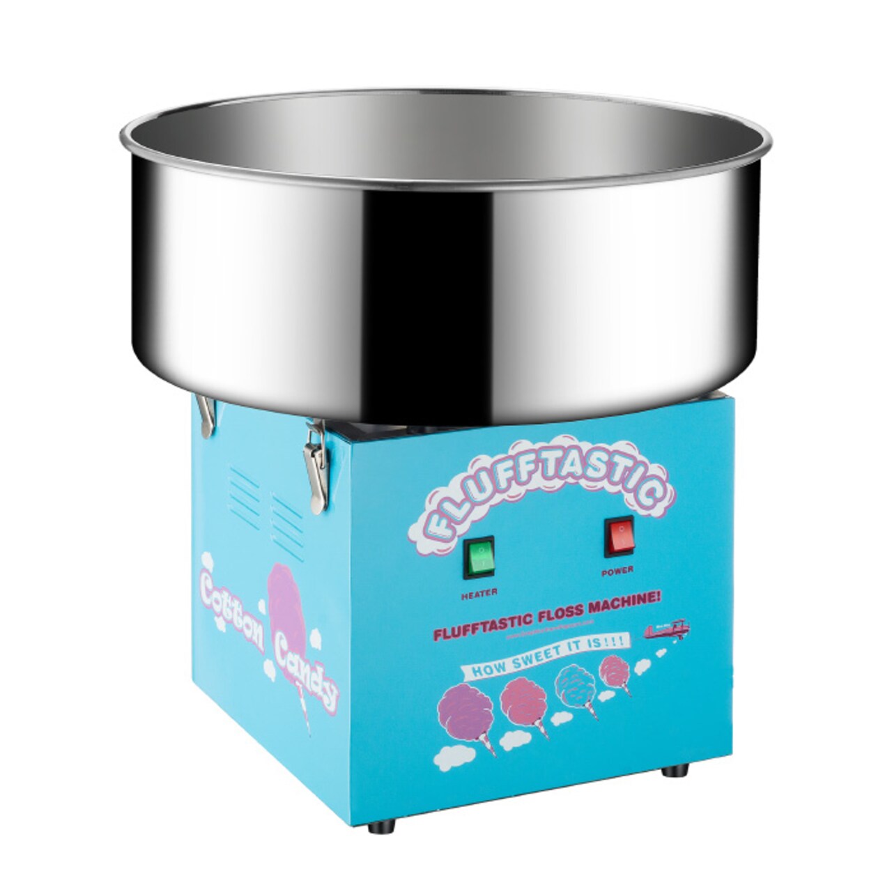 Great Northern Popcorn Cotton Candy Machine Flufftastic Electric 1000W Stainless Steel